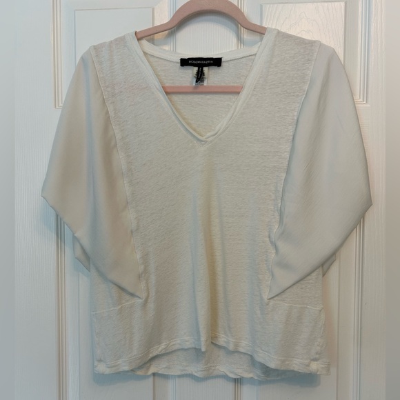 BUNDLE! BCBGMaxAzria White and Teal Blouses - Picture 6 of 10